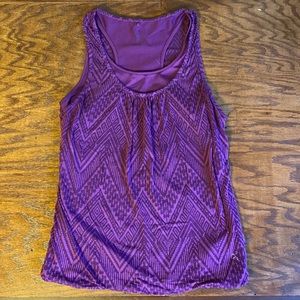 prAna Mika double layer tank top purple XS